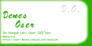 denes oser business card
